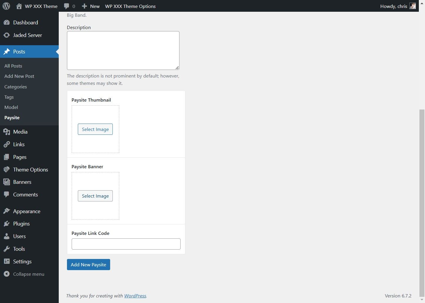 To Upload the Banner, Click "Select Image"